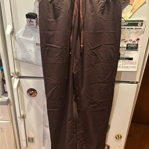 Figs Brown Women's Drawstring Scrub Pants